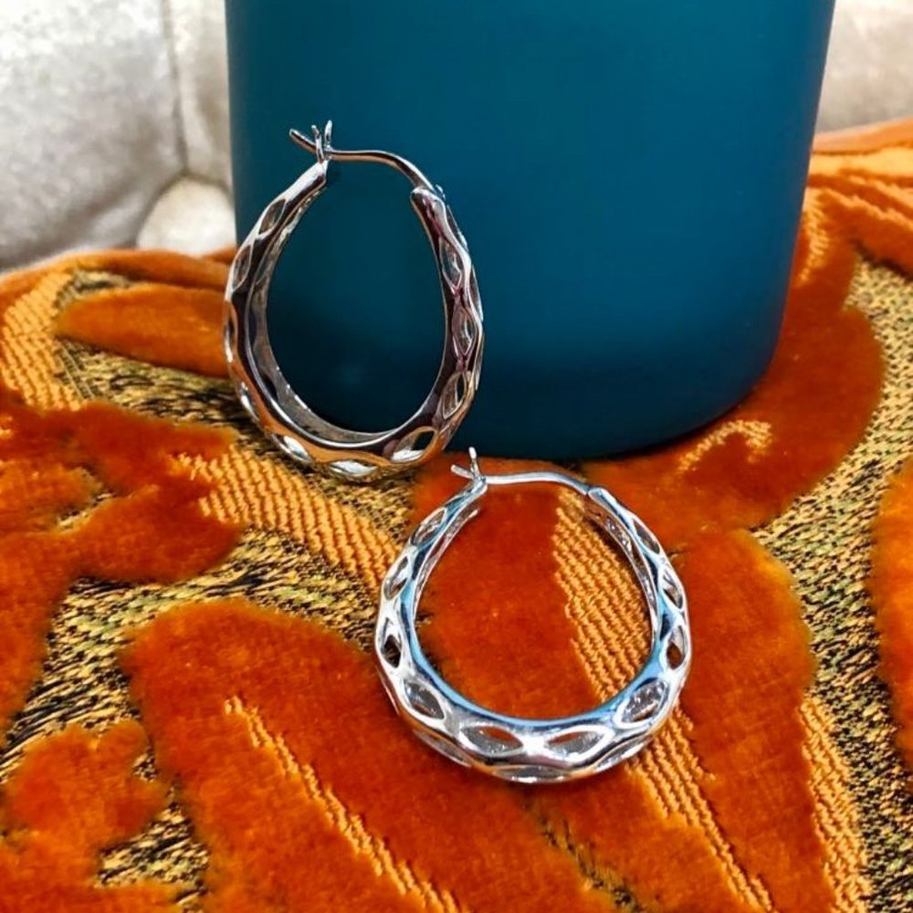 Sterling Silver Loop Hoop Earrings